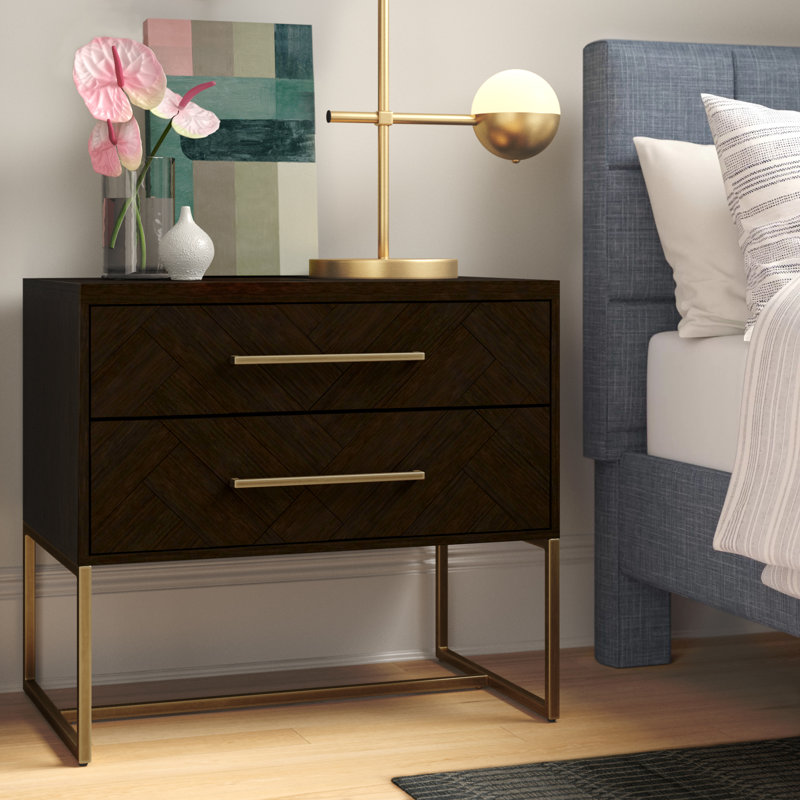 Foundstone William 2 Drawer Nightstand Wayfair